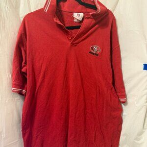 Vintage San Francisco 49ers NFL Red Polo Shirt Men’s Large Short Sleeve
